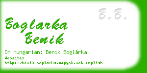 boglarka benik business card